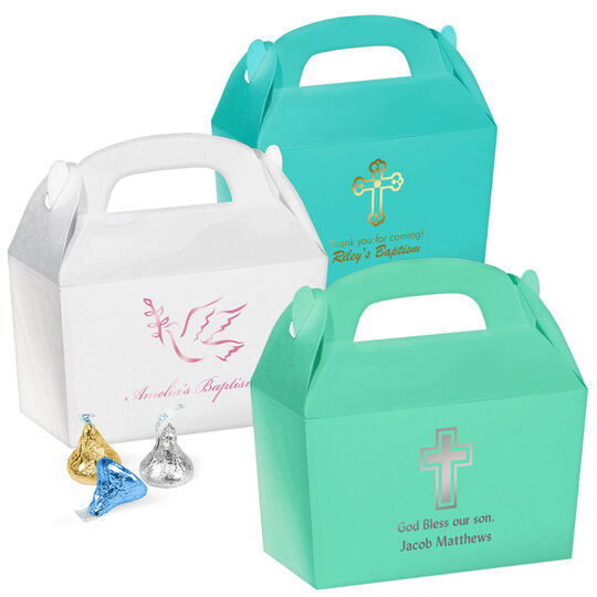 Personalized Gable Favor Boxes for Baptisms